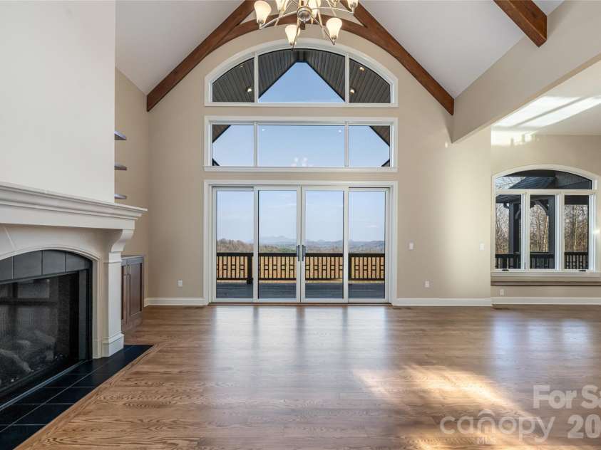 527 Falkirk Way, Zirconia, NC 28790.  MLS# CAR4364609, YatesRealty ID 8977. Great Room