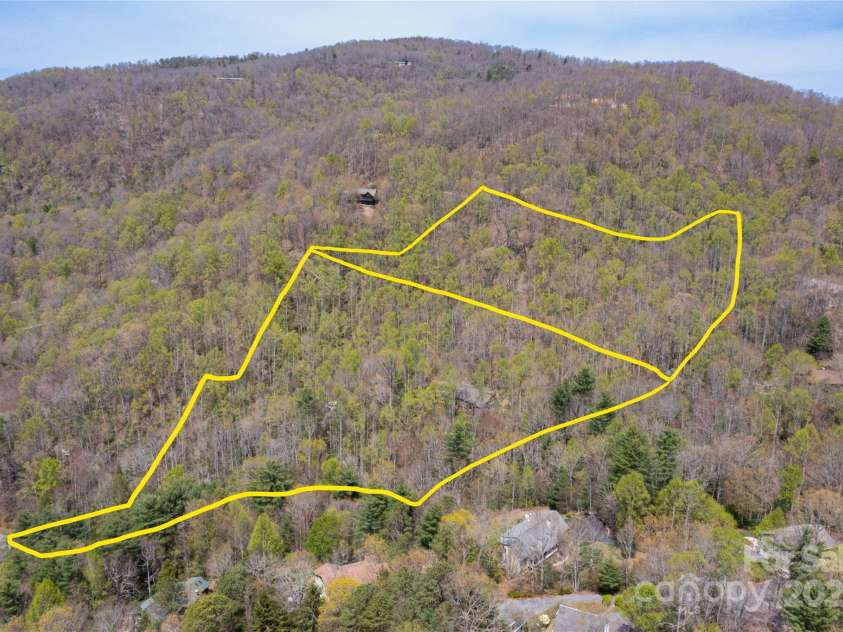 723 Merrills Cove Road, Asheville, NC 28803.  MLS# CAR4249299, YatesRealty ID 8978. Aerial Image - only lot with home included on this listing