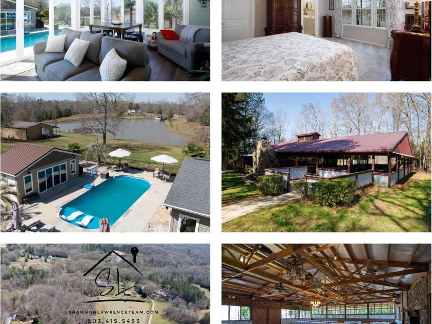 4229 Motocross Trail, Edgemoor, SC 29712.  MLS# CAR4238485, YatesRealty ID 8991. Discover this stunning 33-acre paradise with a scenic stocked pond and versatile wedding venue. Relax by the pool, host memorable events, and enjoy spacious living in Edgemoor's vibrant countryside. Your dream lifestyle
