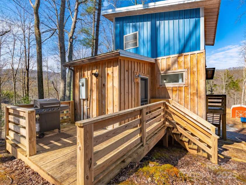 2504 Upper Paw Paw Road, Marshall, NC 28753.  MLS# CAR4214272, YatesRealty ID 9002. Back Deck