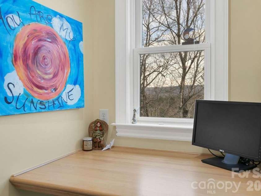 410 Forest Lake Road, Brevard, NC 28712.  MLS# CAR4364087, YatesRealty ID 9011. Workspace With a View