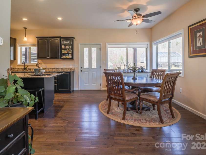 146 Green Briar Lane, Green Mountain, NC 28740.  MLS# CAR4287422, YatesRealty ID 9017. Office Area To Dining And Kitchen