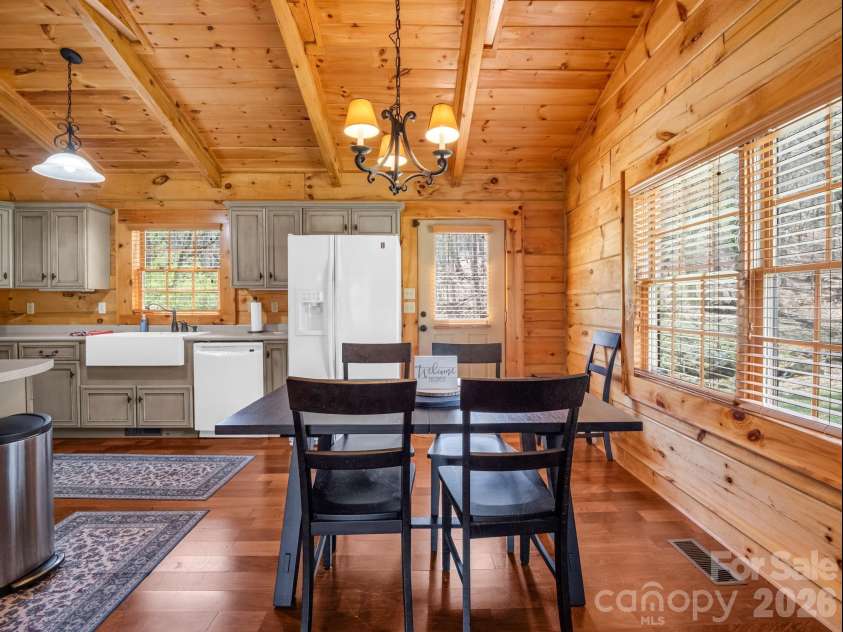 175 Pink Campbell Road, Landrum, SC 29356.  MLS# CAR4359870, YatesRealty ID 9018. Dining area, table and chairs can convey.