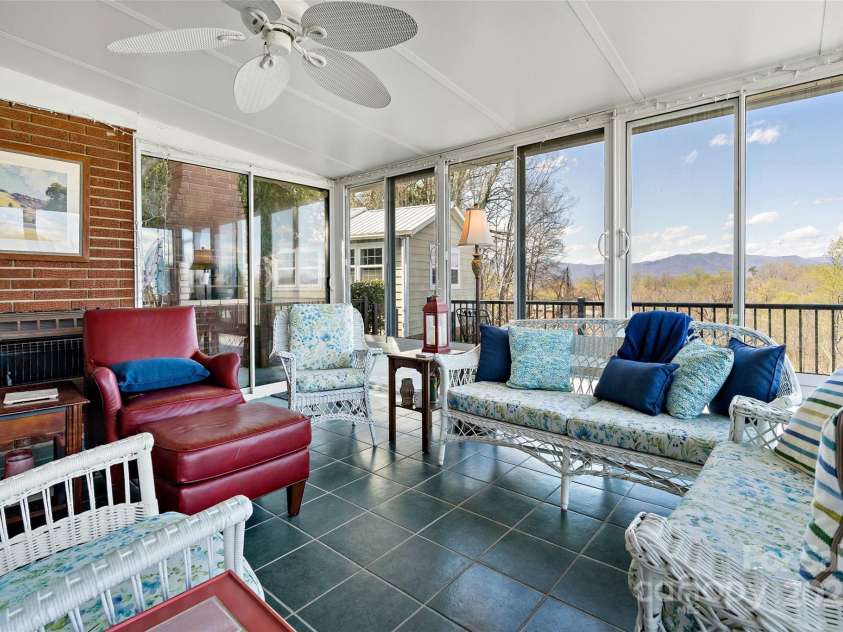 100 Summit Street, Marion, NC 28752.  MLS# CAR4241117, YatesRealty ID 9041. Sunroom with mountain views