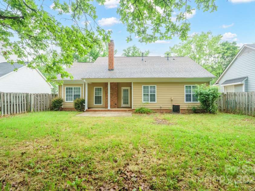 6007 Kenmore Lane, Indian Trail, NC 28079.  MLS# CAR4251243, YatesRealty ID 9044. Back