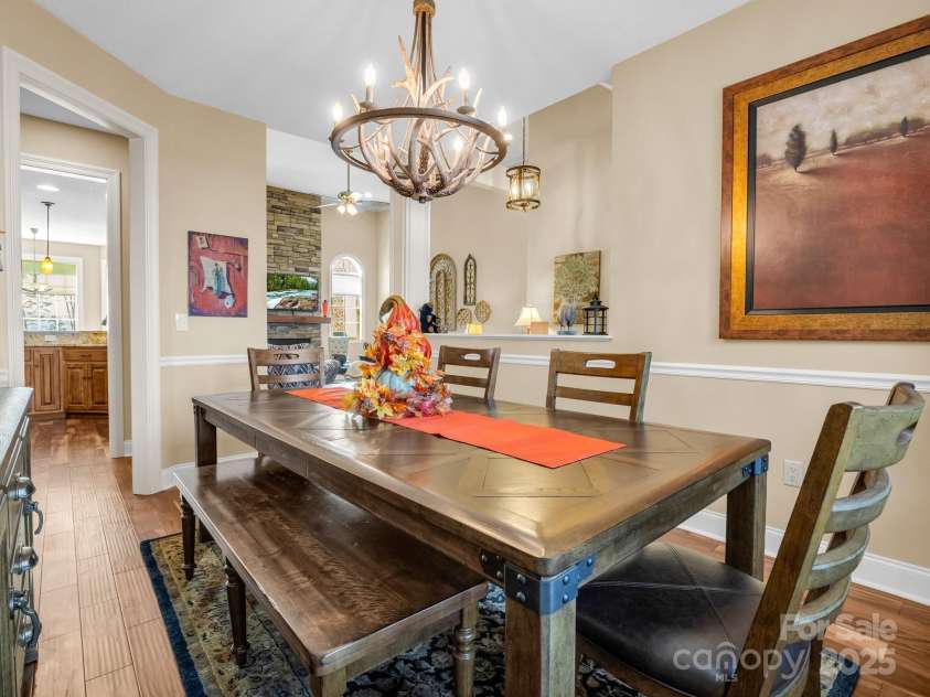 735 Bills Mountain Trail, Lake Lure, NC 28746.  MLS# CAR4190654, YatesRealty ID 905. Dining room