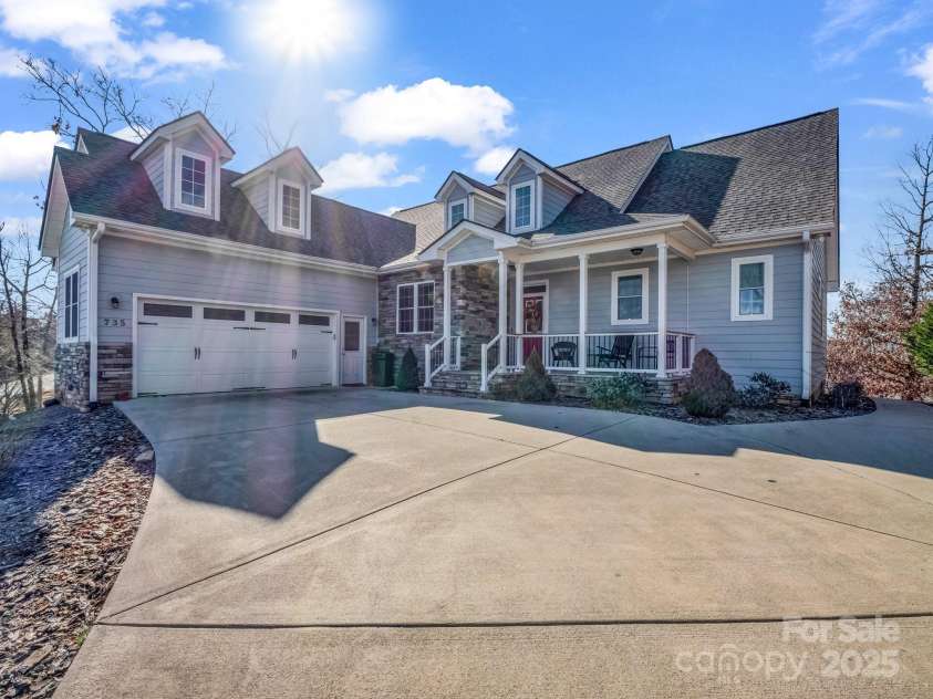 735 Bills Mountain Trail, Lake Lure, NC 28746.  MLS# CAR4190654, YatesRealty ID 905. Front view