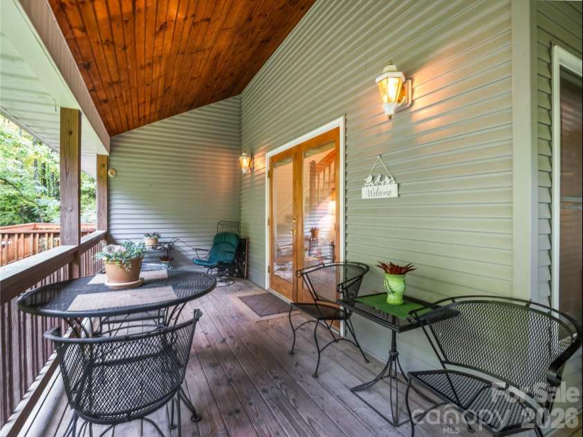 142 Winterview Trail, Hendersonville, NC 28739.  MLS# CAR4300750, YatesRealty ID 9056. Deck #2 off main living area