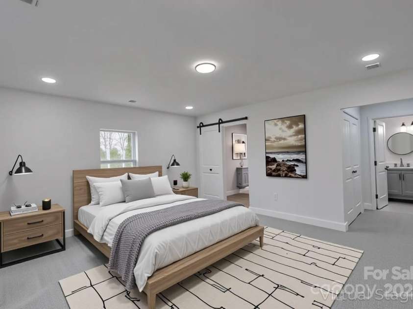 116 11th Street, Spencer, NC 28159.  MLS# CAR4228313, YatesRealty ID 9058. Primary Bedroom Staged