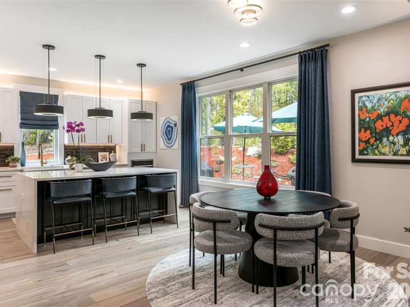 99 Timber Ridge Circle, Leicester, NC 28748.  MLS# CAR4364213, YatesRealty ID 9071. Beautiful Kitchen with Island, European tile backsplash, see Feature sheet for details.