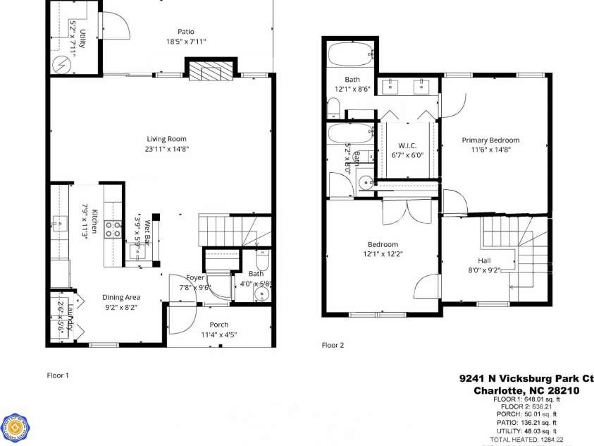 9241 Vicksburg Park Court, Charlotte, NC 28210.  MLS# CAR4341671, YatesRealty ID 9079. 