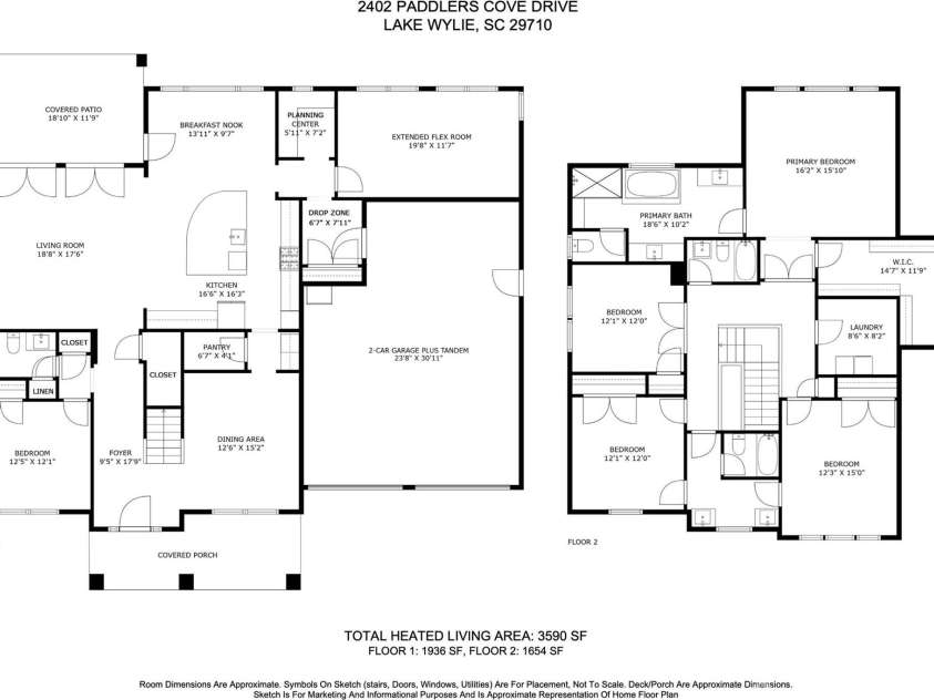 2402 Paddlers Cove Drive, Clover, SC 29710.  MLS# CAR4189021, YatesRealty ID 9080. 