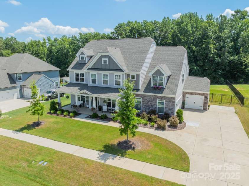 849 Yucatan Drive, Waxhaw, NC 28173.  MLS# CAR4281453, YatesRealty ID 909. Aerial of Front Exterior