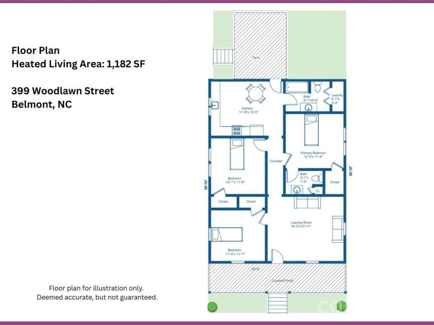 399 Woodlawn Street, Belmont, NC 28012.  MLS# CAR4318892, YatesRealty ID 9094. 