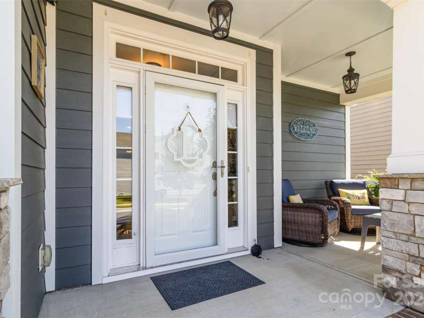 6187 Cloverdale Drive, Tega Cay, SC 29708.  MLS# CAR4226787, YatesRealty ID 9094. Covered entry and porch