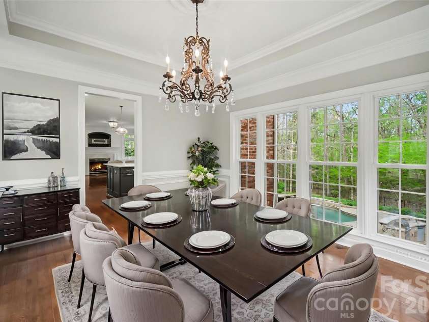 8904 Magnolia Heights Court, Charlotte, NC 28270.  MLS# CAR4362785, YatesRealty ID 9097. Dining Room *Virtually Staged*