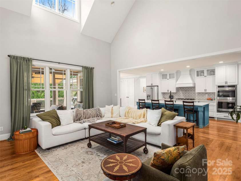 76 King Heights Drive, Fletcher, NC 28732.  MLS# CAR4245183, YatesRealty ID 9099. Living Room and Kitchen