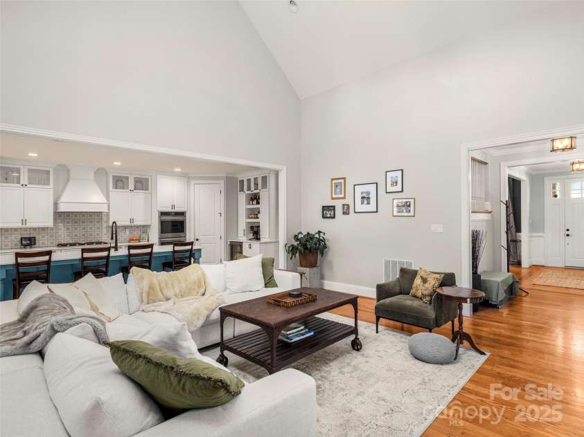 76 King Heights Drive, Fletcher, NC 28732.  MLS# CAR4245183, YatesRealty ID 9099. Living Room and Kitchen