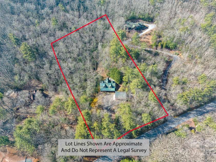 459 West Club Boulevard, Lake Toxaway, NC 28747.  MLS# CAR4220755, YatesRealty ID 911. Approx. lot lines for 2.53 acres