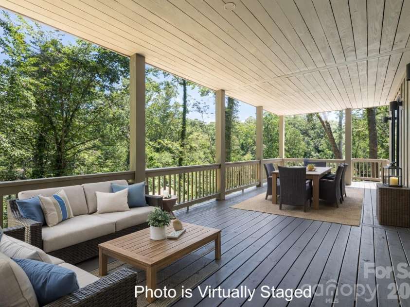 110 Unadilla Avenue, Asheville, NC 28803.  MLS# CAR4249602, YatesRealty ID 9132. Lower level deck