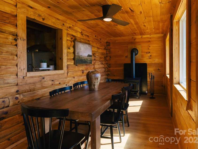 375 Sheppard Branch Road, Weaverville, NC 28787.  MLS# CAR4228322, YatesRealty ID 9134. Dining Area/Sunroom