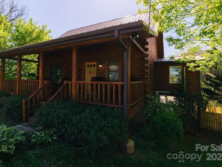 375 Sheppard Branch Road, Weaverville, NC 28787.  MLS# CAR4228322, YatesRealty ID 9134. Front of house from driveway