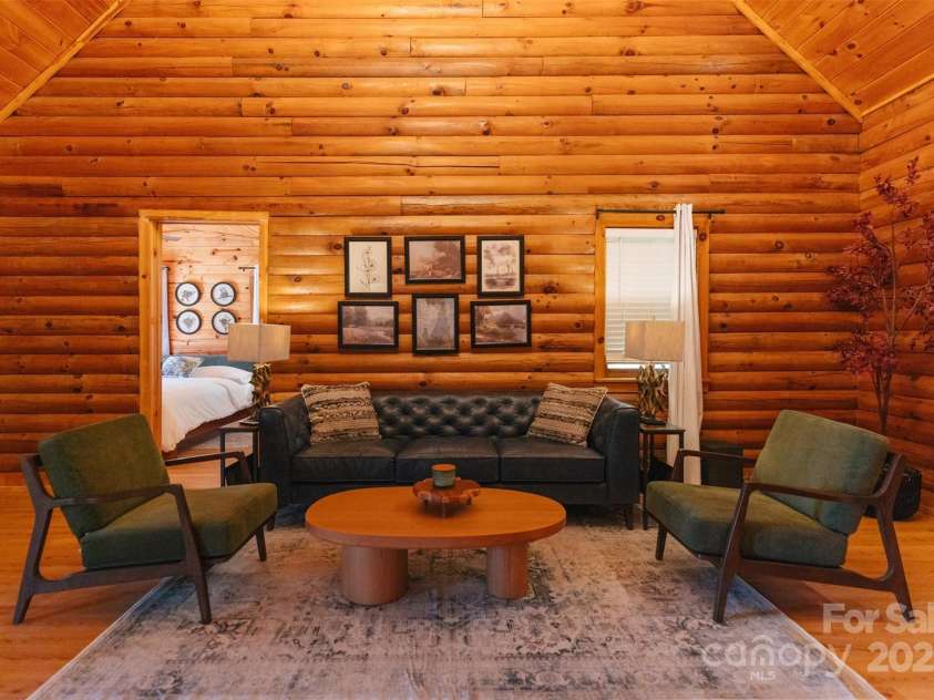 375 Sheppard Branch Road, Weaverville, NC 28787.  MLS# CAR4228322, YatesRealty ID 9134. Living Room