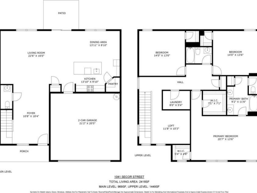 1041 Secor Street, Statesville, NC 28677.  MLS# CAR4244760, YatesRealty ID 9152. Floorplan