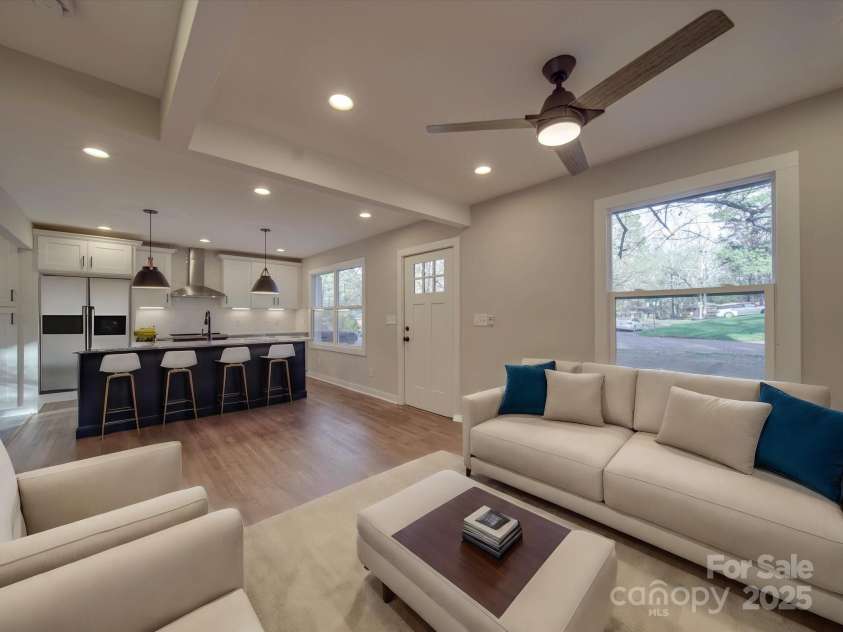 908 Davenport Street, Charlotte, NC 28208.  MLS# CAR4223250, YatesRealty ID 916. Living room virtually staged for inspiration