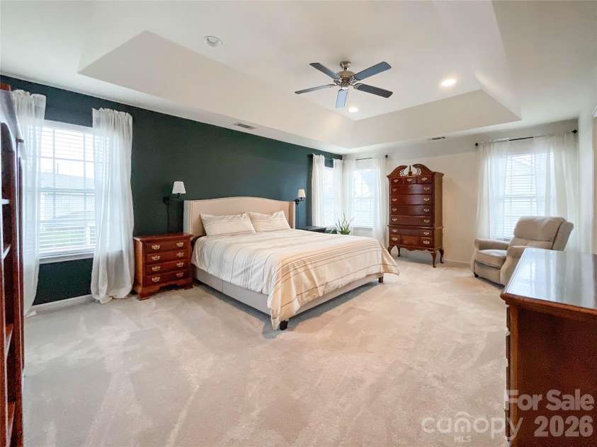 2005 Blue Iris Drive, Matthews, NC 28104.  MLS# CAR4350596, YatesRealty ID 9174. Primary Bedroom 
