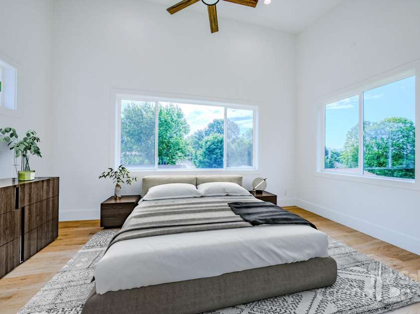 133 Grove Street, Asheville, NC 28801.  MLS# CAR4286313, YatesRealty ID 919. Virtually Staged Second Floor Bedroom