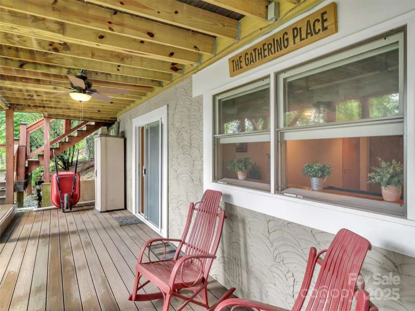 346 Wendy Way, Clyde, NC 28721.  MLS# CAR4289495, YatesRealty ID 924. Lower Porch