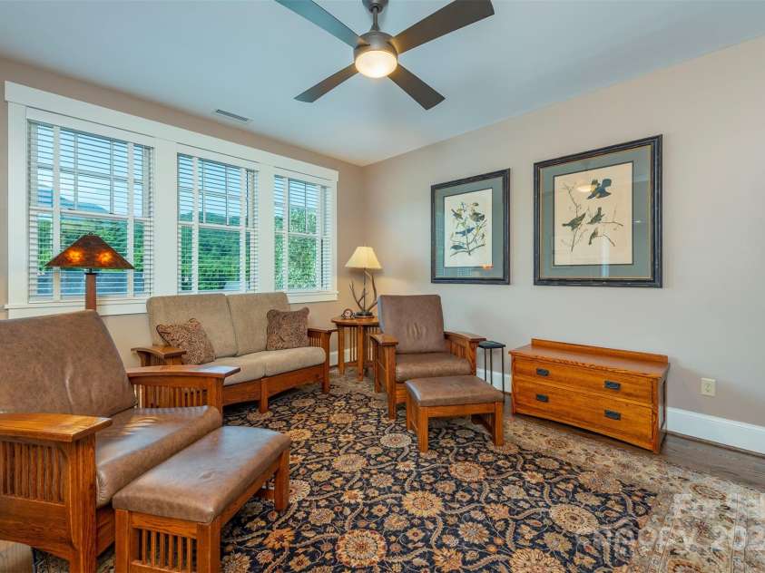 13 Fitzgerald Road, Black Mountain, NC 28711.  MLS# CAR4176177, YatesRealty ID 9244. Family room with mountain view.