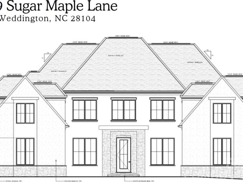 509 Sugar Maple Lane, Weddington, NC 28104.  MLS# CAR4336695, YatesRealty ID 926. 