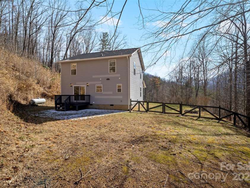 272 Paint Fork Road, Barnardsville, NC 28709.  MLS# CAR4225588, YatesRealty ID 9264. Rear View of the Home