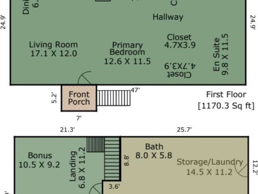 403 Crest Road, East Flat Rock, NC 28726.  MLS# CAR4230629, YatesRealty ID 9266. Floor Plan