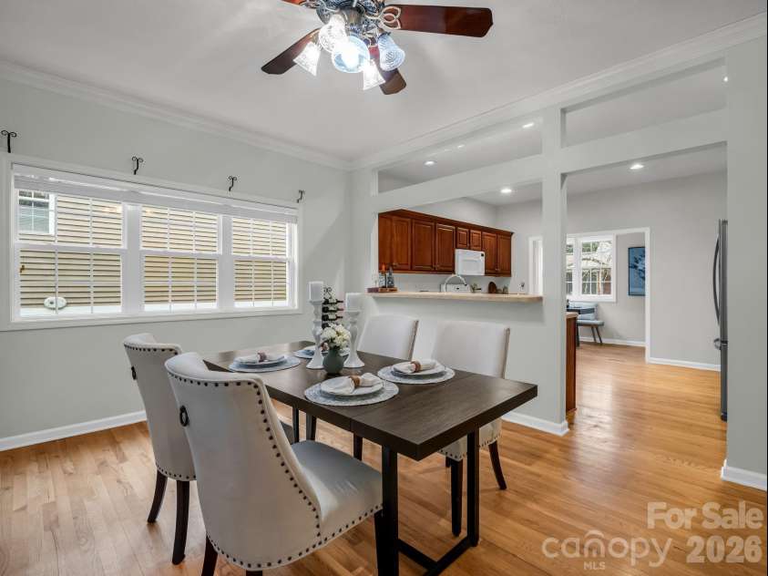 25 Coldwater Lane, Laurel Park, NC 28739.  MLS# CAR4350806, YatesRealty ID 9283. Large dining area with pass through to kitchen