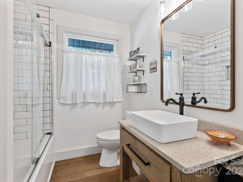 2149 Williamson Creek Road, Pisgah Forest, NC 28768.  MLS# CAR4318546, YatesRealty ID 9284. 2nd nicely updated bathroom on the main level