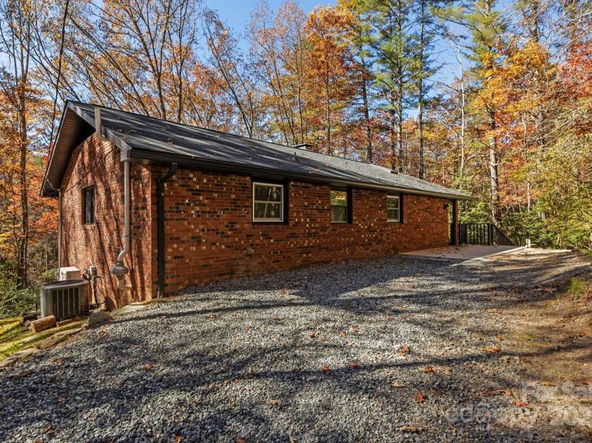 2149 Williamson Creek Road, Pisgah Forest, NC 28768.  MLS# CAR4318546, YatesRealty ID 9284. Rear driveway access to main level