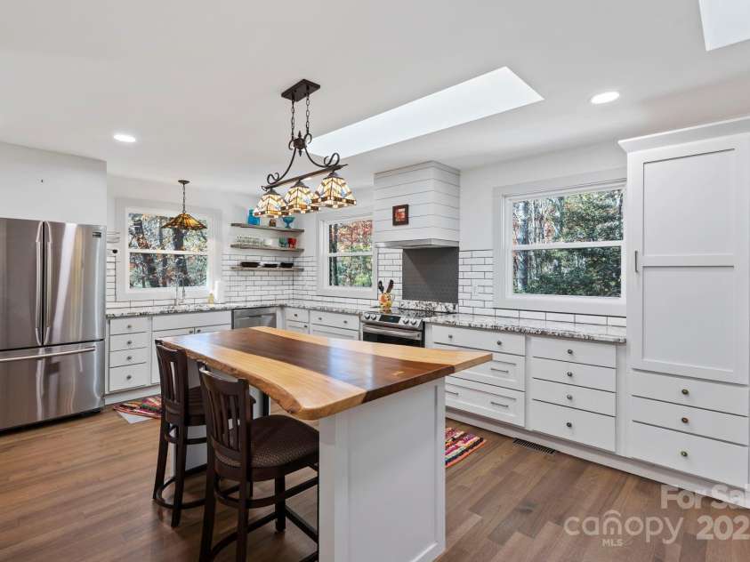 2149 Williamson Creek Road, Pisgah Forest, NC 28768.  MLS# CAR4318546, YatesRealty ID 9284. Totally remodeled kitchen