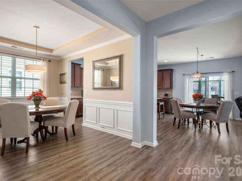 3020 Sewee Lane, Waxhaw, NC 28173.  MLS# CAR4356539, YatesRealty ID 9285. View from entry hall to DR and beyond