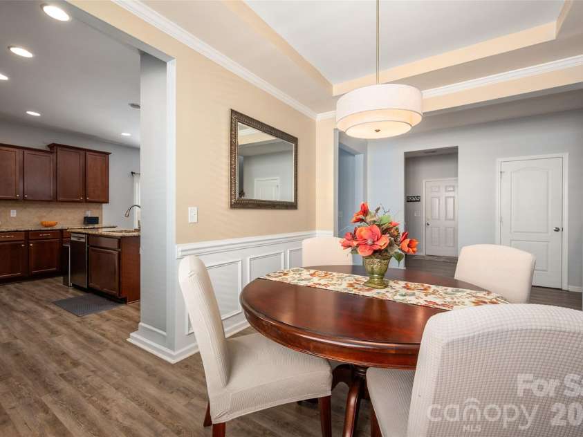 3020 Sewee Lane, Waxhaw, NC 28173.  MLS# CAR4356539, YatesRealty ID 9285. View of DR looking into Kitchen