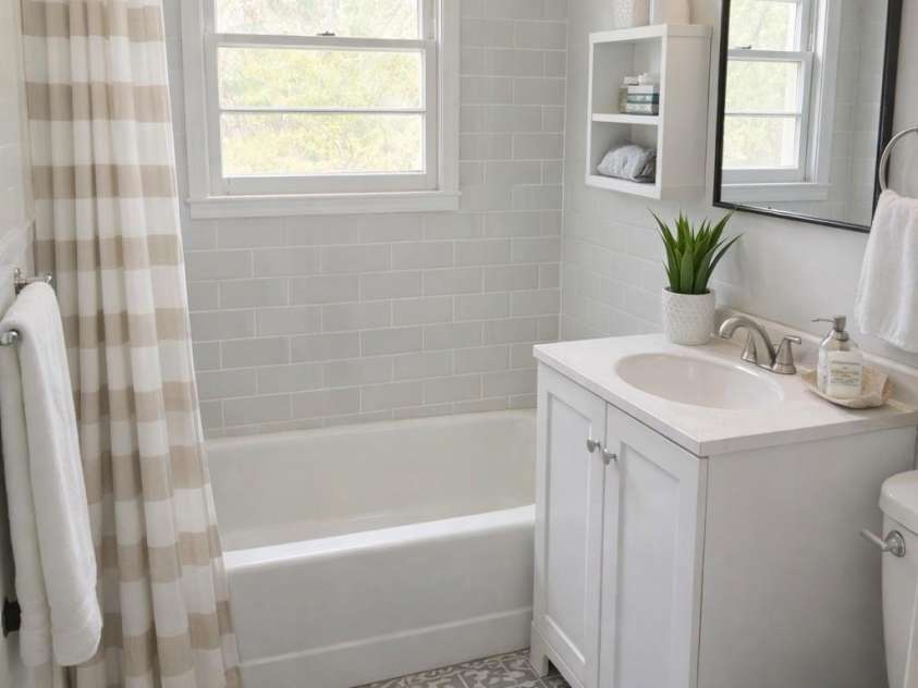 205 Jewel Street, Chester, SC 29706.  MLS# CAR4356074, YatesRealty ID 9286. Virtually Staged Bathroom