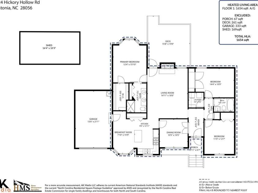 4324 Hickory Hollow Road, Gastonia, NC 28056.  MLS# CAR4425885, YatesRealty ID 9316. 