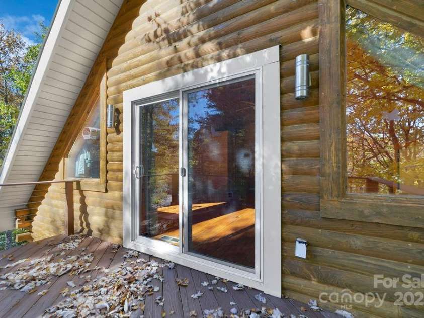 85 Ridge Road, Rosman, NC 28772.  MLS# CAR4314913, YatesRealty ID 9317. Deck From Primary Bedroom