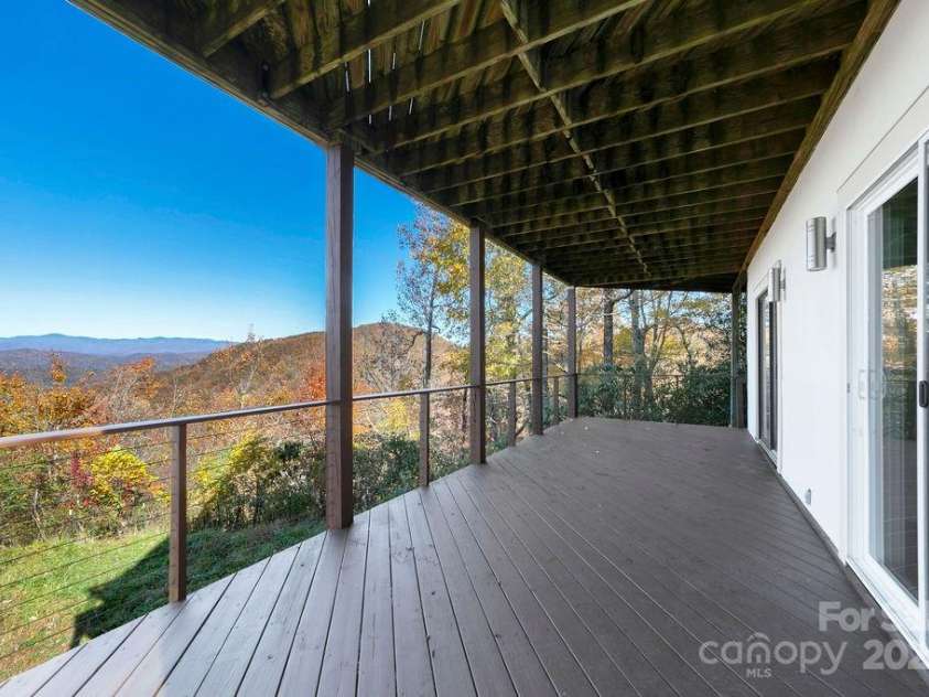 85 Ridge Road, Rosman, NC 28772.  MLS# CAR4314913, YatesRealty ID 9317. Deck off of Basement