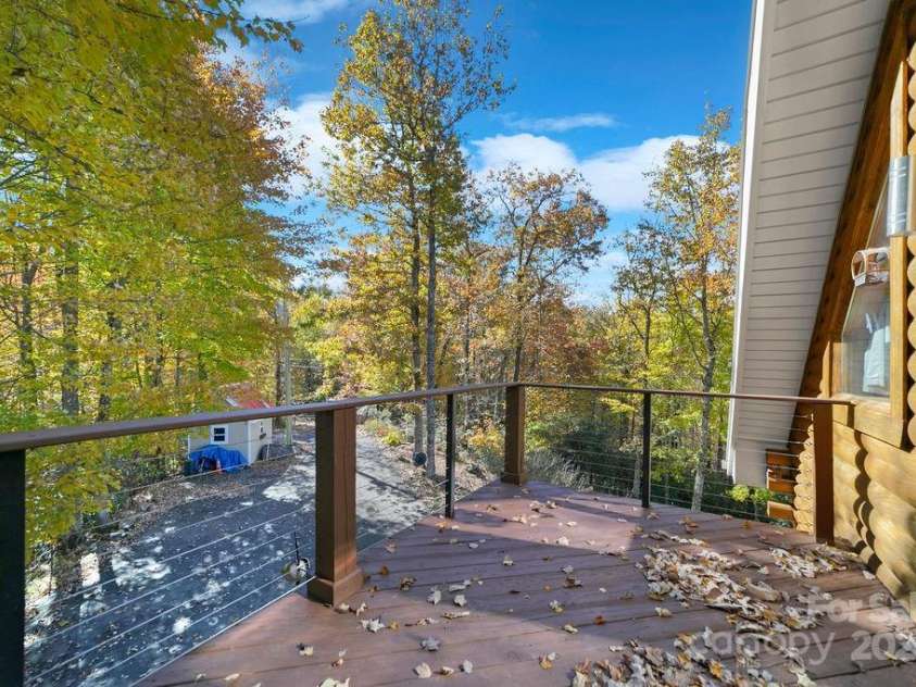 85 Ridge Road, Rosman, NC 28772.  MLS# CAR4314913, YatesRealty ID 9317. Primary Deck with Wooded View