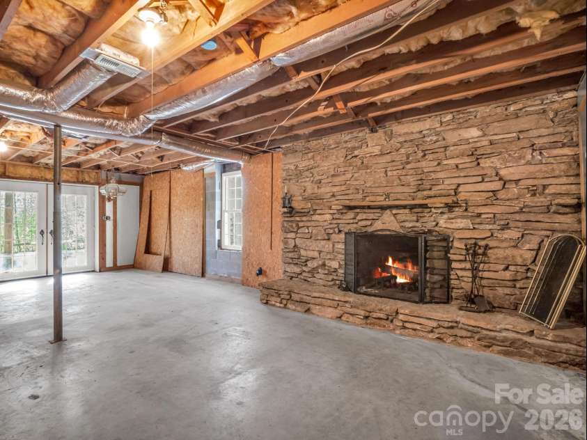 755 Mount Olivet Road, Zirconia, NC 28790.  MLS# CAR4336609, YatesRealty ID 9345. Basement 