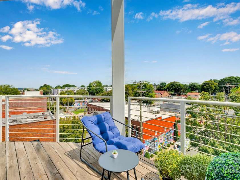 3123 Davidson Street, Charlotte, NC 28205.  MLS# CAR4298874, YatesRealty ID 9350. Living Room Balcony view
