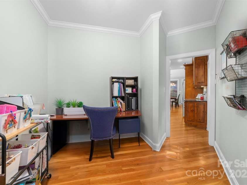 404 Yorkfield Drive, Shelby, NC 28150.  MLS# CAR4205572, YatesRealty ID 9353. Main level office/craft room just off the kitchen area.